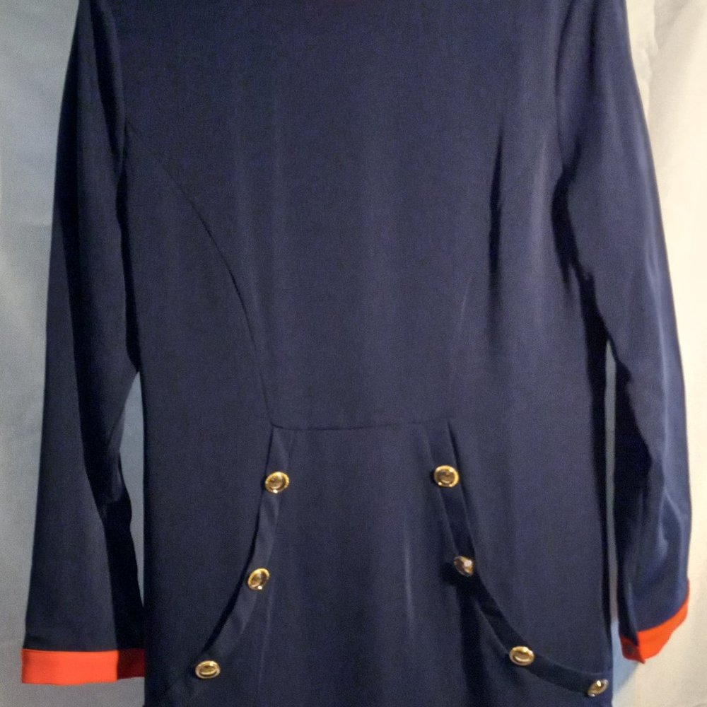 BURRYCO - SLEEK DAY/NIGHT DRESS - NAVY - SIZE 8 (NWT)